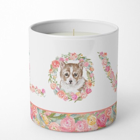 Carolines Treasures 3.75 x 3.25 in. Unisex Corgi No.3 Love 10 oz Decorative Soy Candle WDK4375CDL